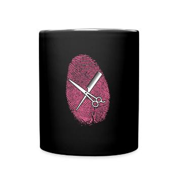 Friseurin DNA - Tasse einfarbig - Schwarz - Vorne