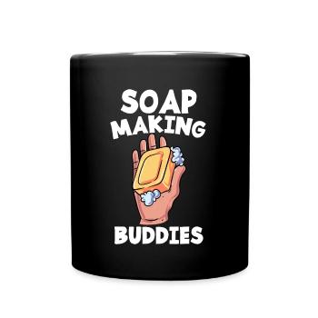 Seife Soap Hygiene Waschen Seifenherstellung - Tasse einfarbig - Schwarz - Vorne