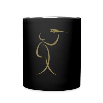 Darts Dart Player Human Dart Modern Abstract - Full Colour Mug - black - Front