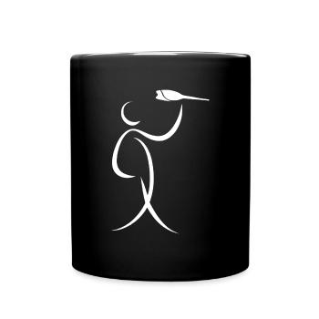 Darts Dart Player Human Dart Modern Abstract - Full Colour Mug - black - Front