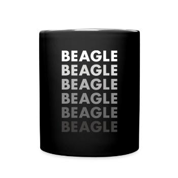 Beagle - Tasse einfarbig - Schwarz - Vorne