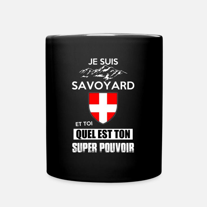 Je suis savoyard super pouvoir - Mug uni - noir