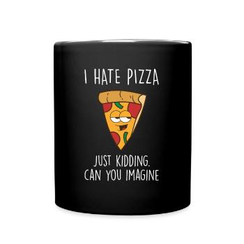 Pizza - Full Colour Mug - black - Front