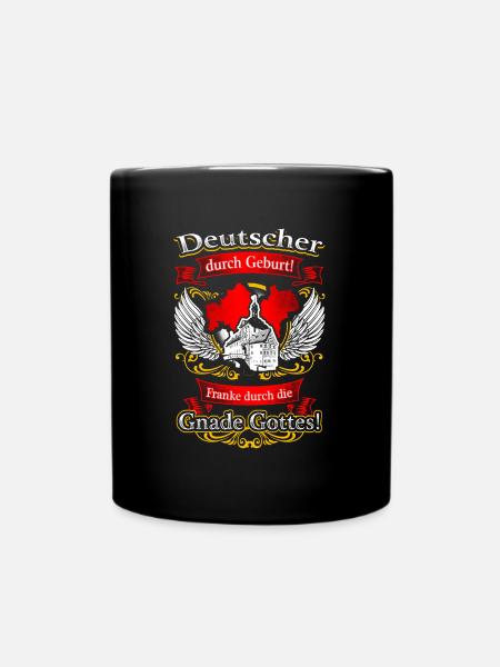 Stolzer Franke – Tradition und Herkunft - Tasse einfarbig - Schwarz