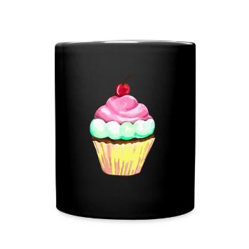 gâteau - Mug uni - noir - Devant