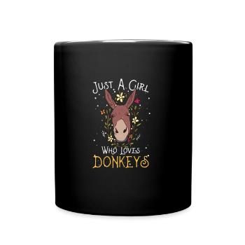 Esel Shirt Hoodie Geschenkidee - Tasse einfarbig - Schwarz - Vorne