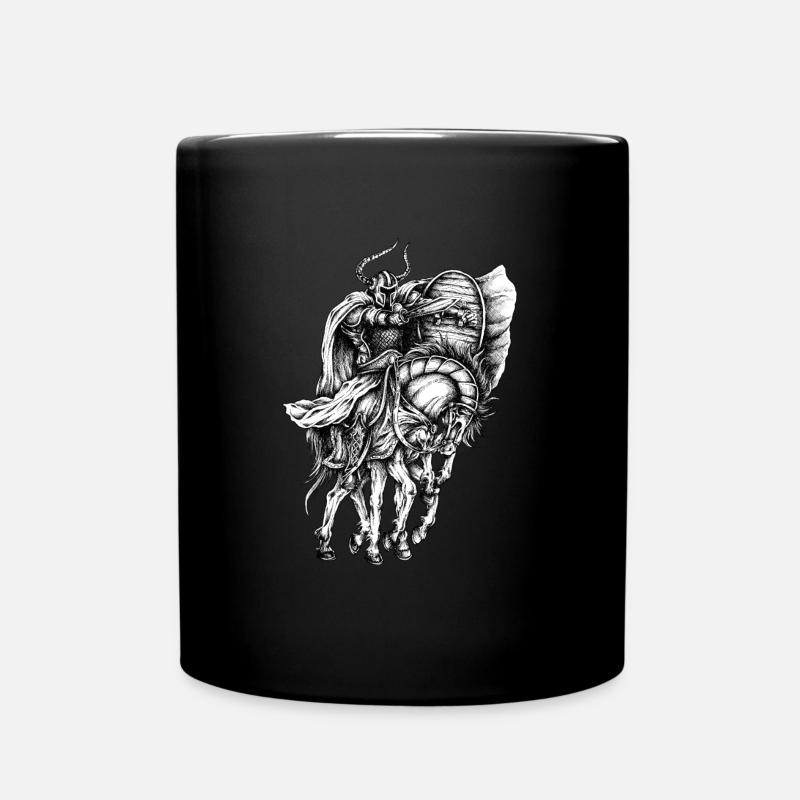 Odin Wotan Hand drawn - Full Colour Mug - black