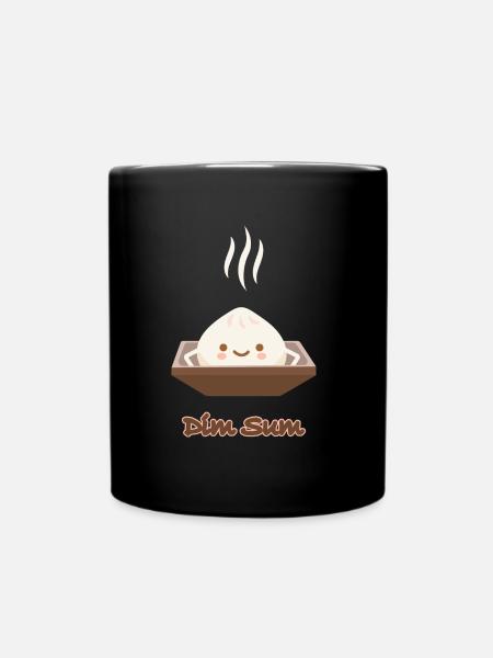 Funny Asian Food motto: Dim sum - Full Colour Mug - black