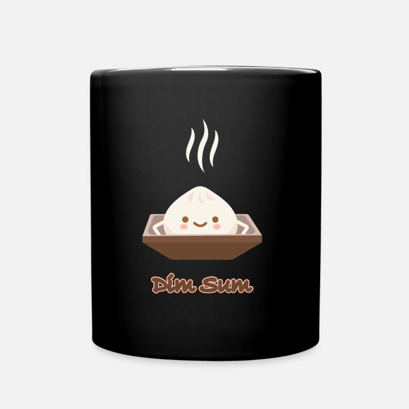 Funny Asian Food motto: Dim sum - Full Colour Mug - black