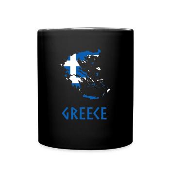 Grèce - Mug uni - noir - Devant