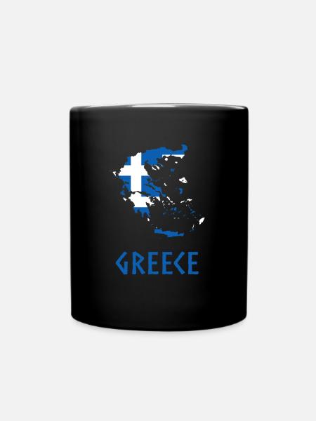 Greece - Tasse einfarbig - Schwarz