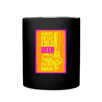 Bière fraîche - Cold beer - Mug uni - noir - Devant