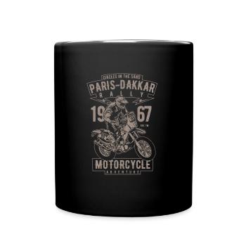 Paris Dakkar Rally Motorcycle - Tasse einfarbig - Schwarz - Vorne