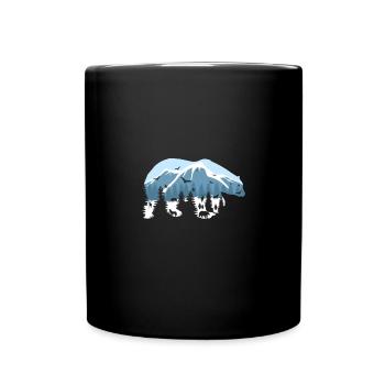 Polar bear polar bear nature conservation - Full Colour Mug - black - Front