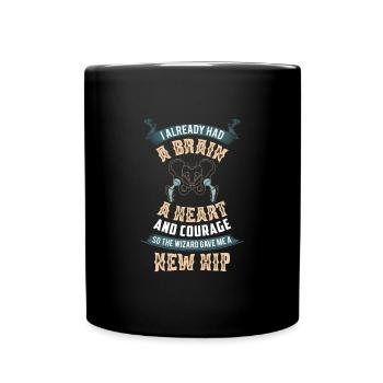 Nouvelle hanche pour les patients avec remplacement de hanche - Mug uni - noir - Devant