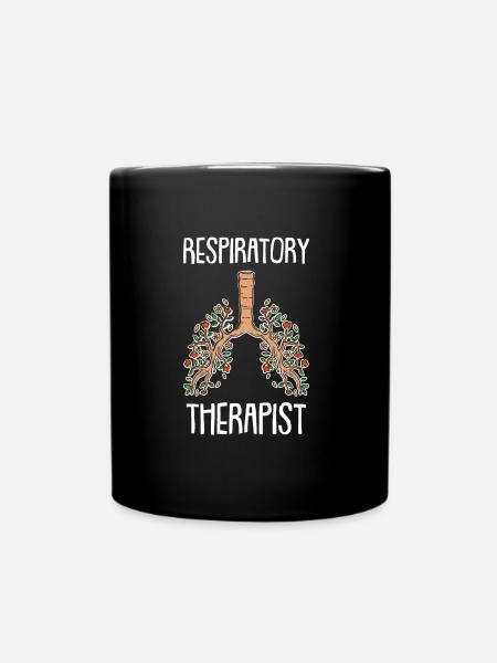 Atemtherapie Therapeutische Lungenheilkunde - Tasse einfarbig - Schwarz