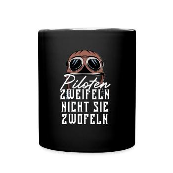 Pilot - Tasse einfarbig - Schwarz - Vorne