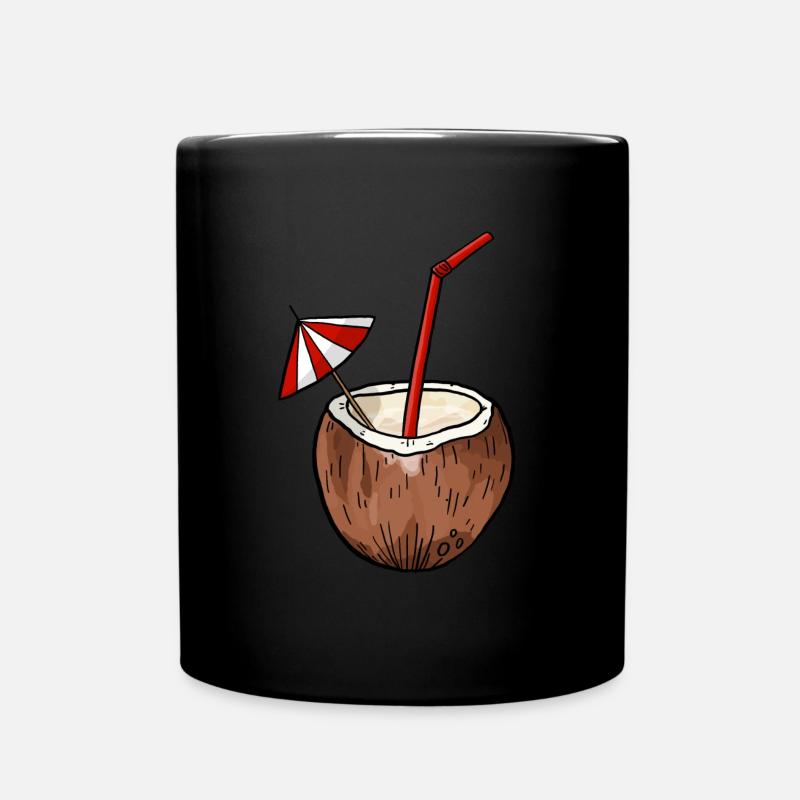 Kokusnuss Urlaub Outfit - Tasse einfarbig - Schwarz