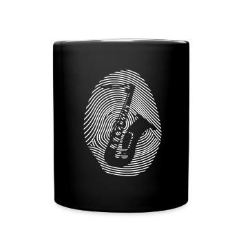 Saxofon Design - Tasse einfarbig - Schwarz - Vorne