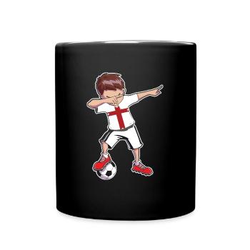 England jersey football fan dabbing boy boys - Full Colour Mug - black - Front