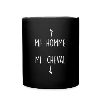 mi-homme mi-cheval - Mug uni - noir - Devant