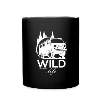 WILD life Buachanka (weiss) - Tasse einfarbig - Schwarz - Vorne