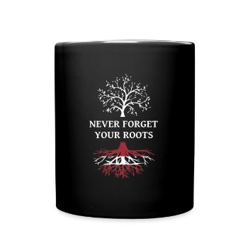 La Lettonie n’oubliez jamais vos racines - Mug uni - noir - Devant