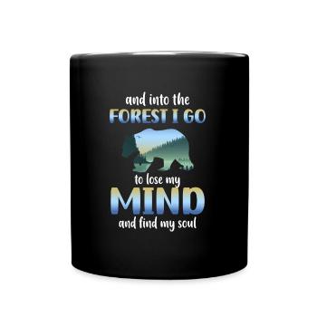 Nature Recreation Hirsch - Full Colour Mug - black - Front