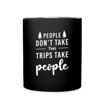Nature Tree Mountain - Full Colour Mug - black - Front