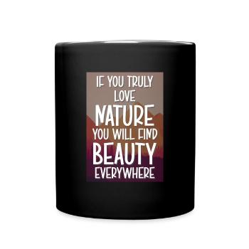 Forest Hiking Environmental Protection Mountains - Full Colour Mug - black - Front