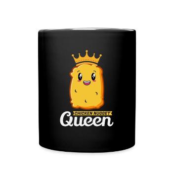 Chicken Nugget Queen Birthday Fast Food Funny - Full Colour Mug - black - Front