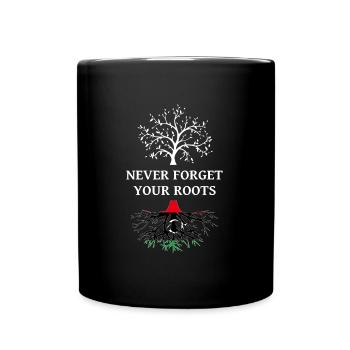 Libyen Never Forget Your Roots - Tasse einfarbig - Schwarz - Vorne