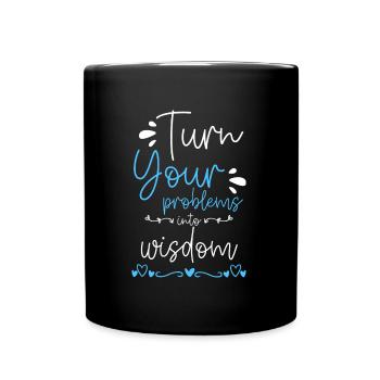 Problem Spaß Kein Problem Motto - Tasse einfarbig - Schwarz - Vorne