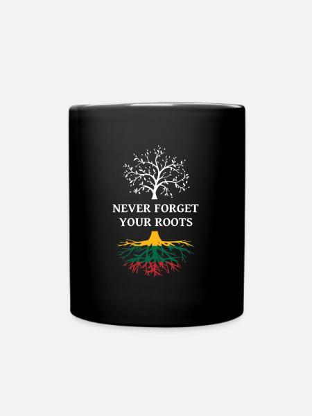 Lithuania Lithuanian roots - Full Colour Mug - black