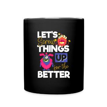 Evil Comic Funny Sister - Full Colour Mug - black - Front