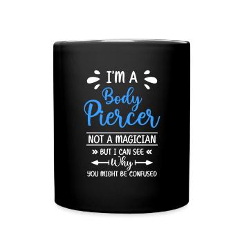 Piercer Body Jewelry Piercing Studio - Full Colour Mug - black - Front