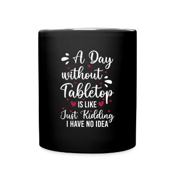 Tabletop Dice Player Rpg - Full Colour Mug - black - Front