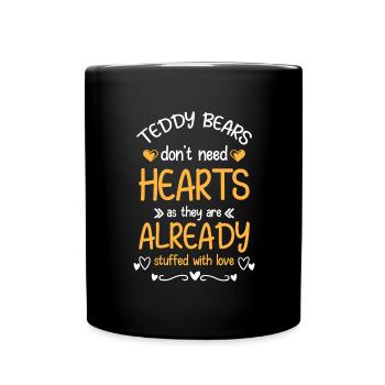 Teddy Baby Kind Schwanger - Tasse einfarbig - Schwarz - Vorne