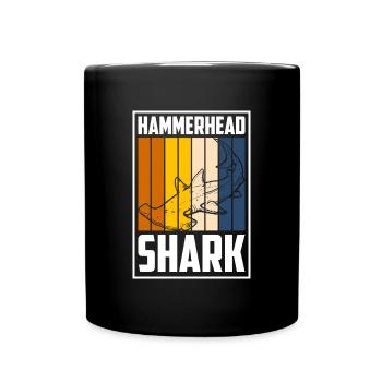 Requin Ailerons de requin Voile Poisson prédateur - Mug uni - noir - Devant