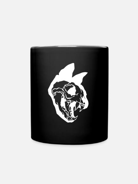 Cat Skull Halloween - Mug uni - noir