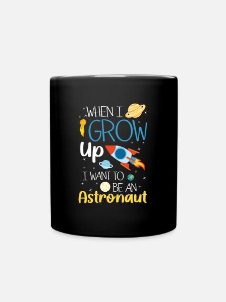 Space Space SpaceShip Planet - Full Colour Mug - black