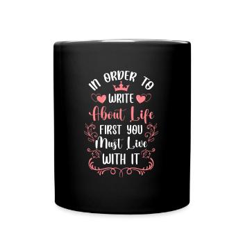 Zeit Modern - Tasse einfarbig - Schwarz - Vorne