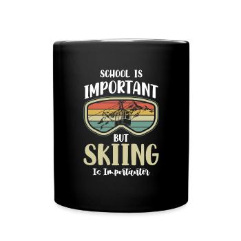 Winter Sports Holiday Pistensau Hobby - Full Colour Mug - black - Front