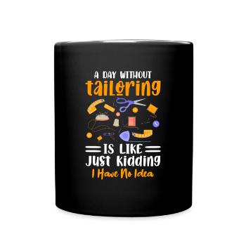 couture hobby pantalons tailleur sur mesure - Mug uni - noir - Devant