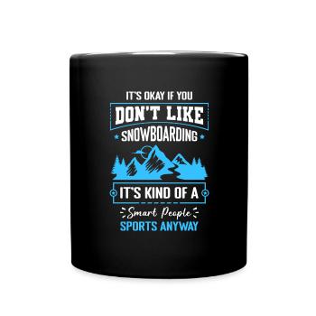 Snowboarder Urlaub Boarder Freestyle - Tasse einfarbig - Schwarz - Vorne
