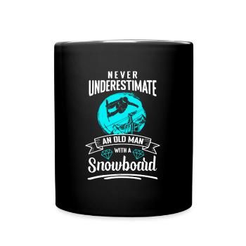 Snowboarding Urlaub Skihütte Freestyle - Tasse einfarbig - Schwarz - Vorne