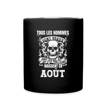 les meilleurs naissent en août - Mug uni - noir - Devant