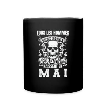 les meilleurs naissent en mai - Mug uni - noir - Devant