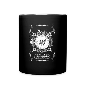 WASSERMANN Wassermann Sternzeichen - Tasse einfarbig - Schwarz - Vorne