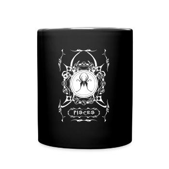 Fische Sternzeichen Fisch - Tasse einfarbig - Schwarz - Vorne